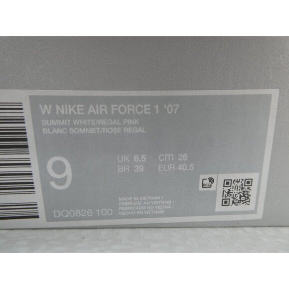 Nike AirForce1 07 Sneakers DQ0826-100 Size‎ 9 Women's - Picture 9 of 9